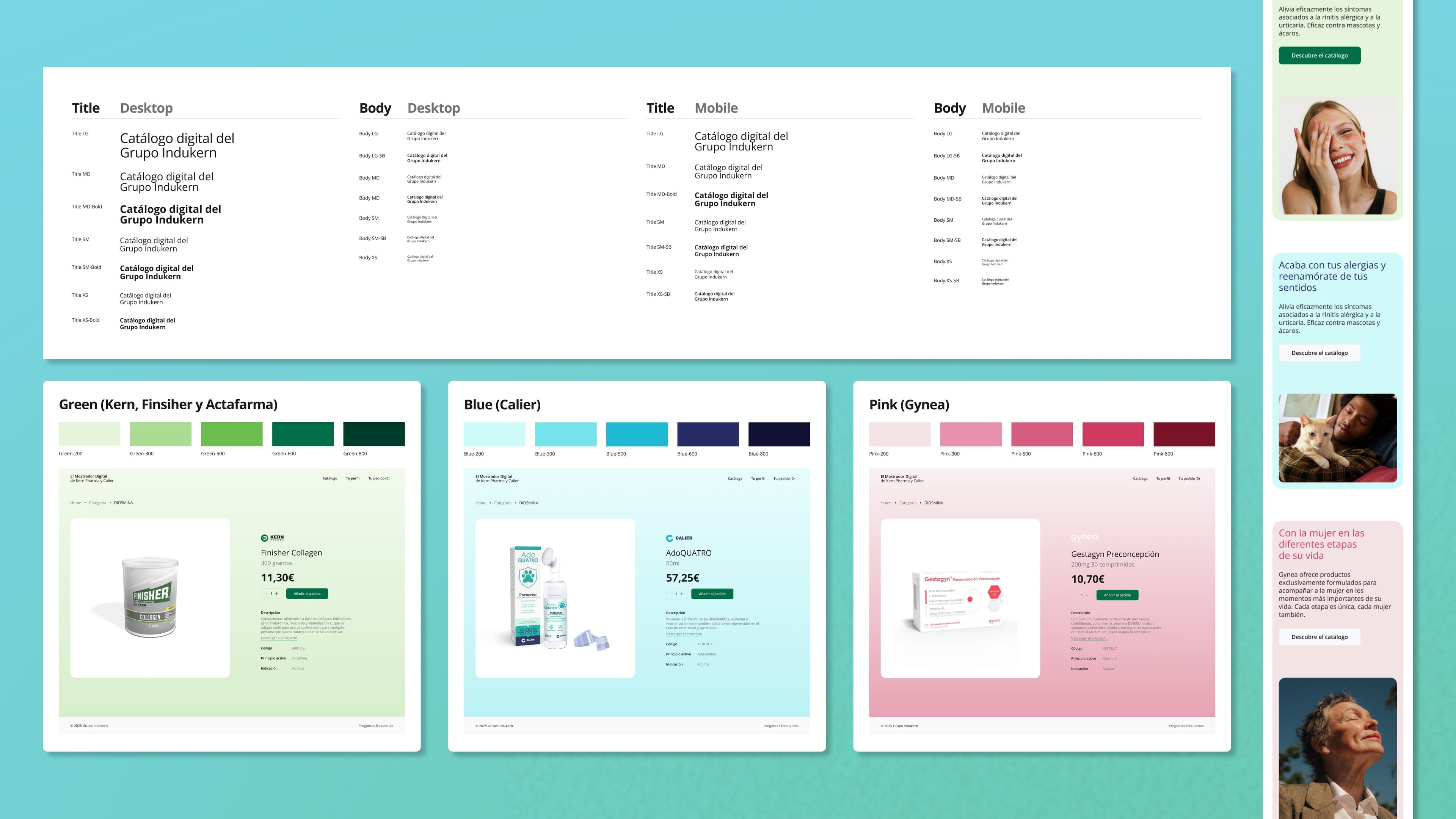 Design System Indukern Kern Pharma, Calier y Gy